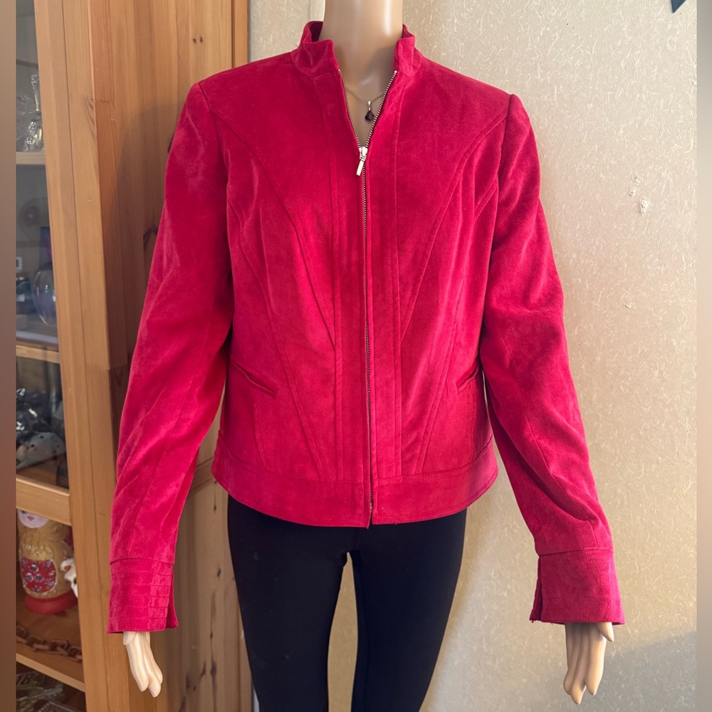 Tribal Women's Vivid Red Bomber Jacket